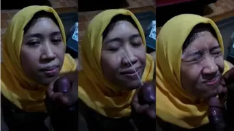 Nikmat Pejuin Ayang Hijab ke Mukanya