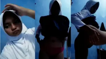 Sebar Video Adik Daun Masih Muda Hijab 04